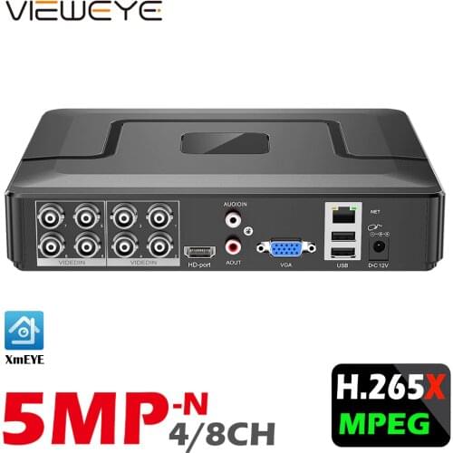 5in1 H.265X 4ch 5M-N 8CH 1080NH HVR Security CCTV hybrid video recorder DVR P2P support AHD/TVI/CVI/CVBS/IP cameras ONVIF NVR