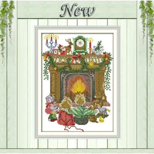 Pray girl and boy fairy dog house paintings Counted Printed on canvas DMC 11CT 14CT Cross Stitch kits Needlework Sets embroidery