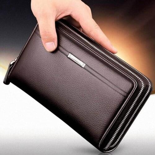 Wallet men Fashion Faux Leather Men Clutch Bag Large Capacity Card Cash Holder Long Wallet wallets for men 2021