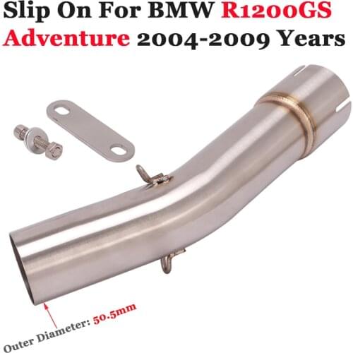 Motorcycle Stainless Steel Mid Link Pipe Exhaust System Escape For BMW R1200GS Adventure R1200GS 2004 2005 2006 2007 2008 2009