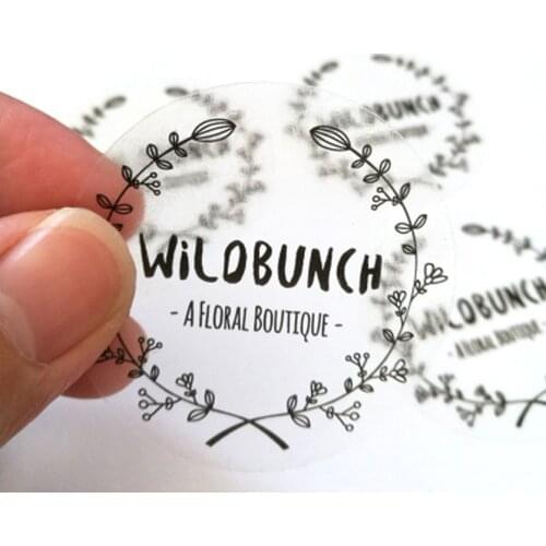 100PCS 30mm custom transparent label stickers, personalized name transparent stickers, wedding stickers, logos, eyelash stickers