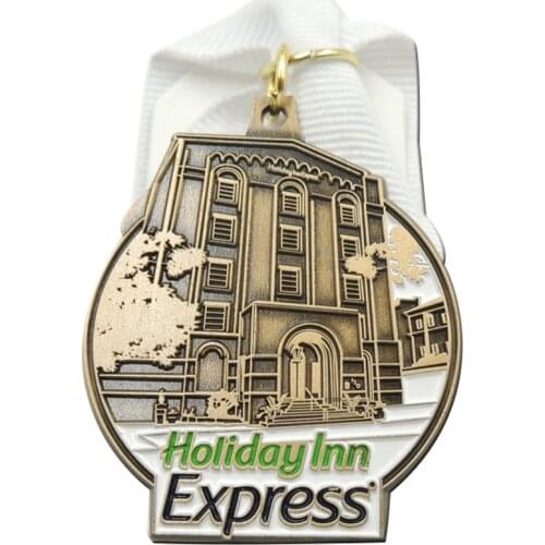 Custom 3D Metal Craft Marathon Running Sports Souvenir Medal with Ribbons for Promotion Gifts