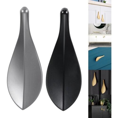 Modern Leaf Shaped Furniture Handles Drawer Cupboard Pull Kitchen Door Handles Cabinet Handles And Knob 29mm Hole Pitch