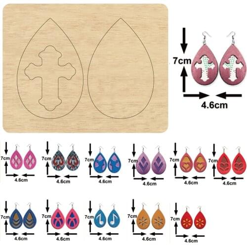Mermaid Cross water drop earring wood die & 2020 new wooden cutting dies Scrapbooking Suitable for common die cutting machines