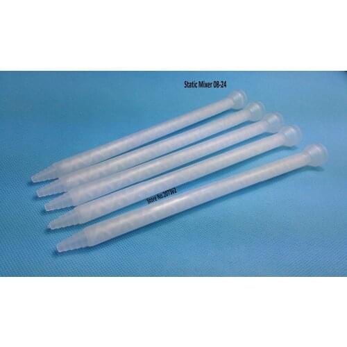 10pcs/lot MC08-24 Static Mixer Bell mouth inlet Mixing Nozzle 8mm ID x 24 EL ,Duo Pack Epoxies Motionless Mixer, Color Random