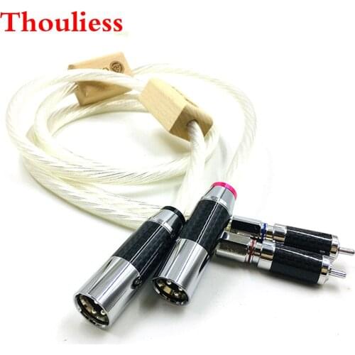 Thouliess HIFI Rhodium plated RCA to XLR Balance Cable Odin 2 Cable 2 RCA Male to 2 XLR Male Cable Balanced Interconnects Cord