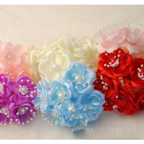 Fabric flowers for bride girl headbands hairband hair ornaments DIY accessories