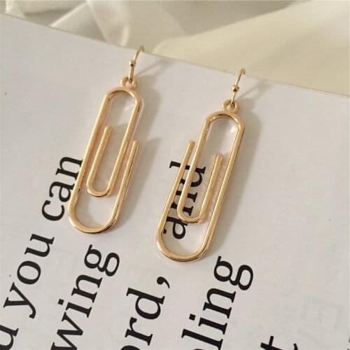 Trendy Gold Color Plating Clip Charm Drop Earrings For Women Girl Elegant Gorgeous Chic Unique Jewelry Accessory