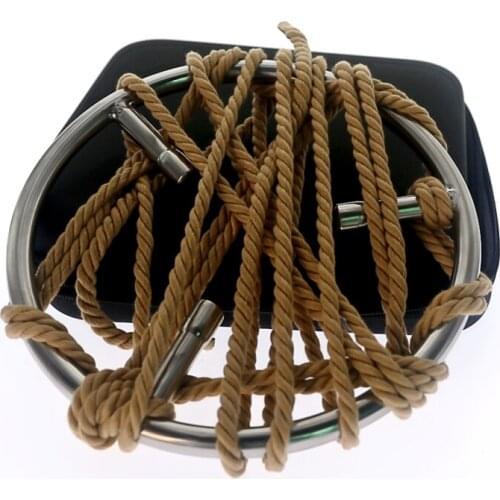 Couple Sex Toys Chastity Suspension Device Japanese Shibari Ring Bandage Stainless Steel SM Bondage Rings MKS-08S Fast Shipping