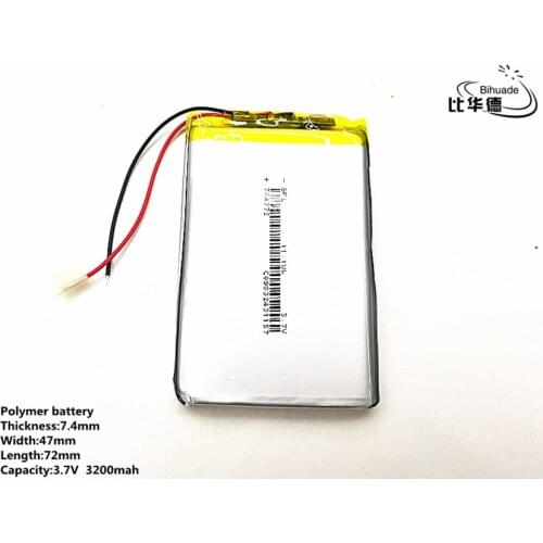 10pcs/lot Good Qulity 3.7V,3200mAH,744772 Polymer lithium ion / Li-ion battery for TOY,POWER BANK,GPS,mp3,mp4