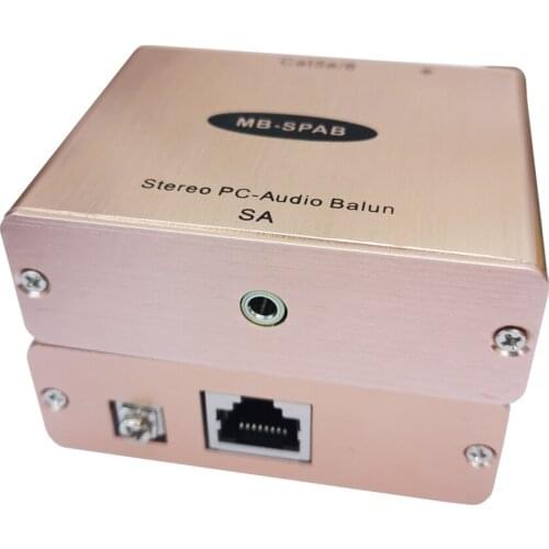 3.5MM Stereo Audio Over IP 3.5MM stereo audio isolation Extender With 2KV Surge protection up to 1.5KM