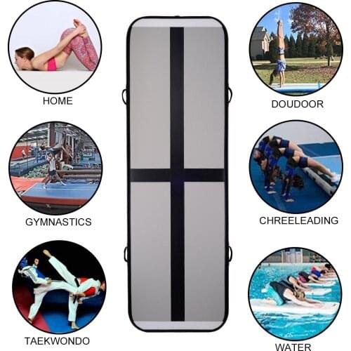 4M Airtrack Promotion ! Customized Logo Inflatable Air Floor Mat For Home Use DWF Tumble Track Bounce Mat Jumping Mat Track