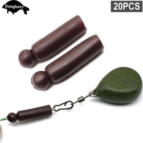 20PCS Carp Fishing Accessories Soft Buffer Beads for Helicopter Rig Chod Heli Buffer Sleeve Beads Round Head Carp Method Feeders