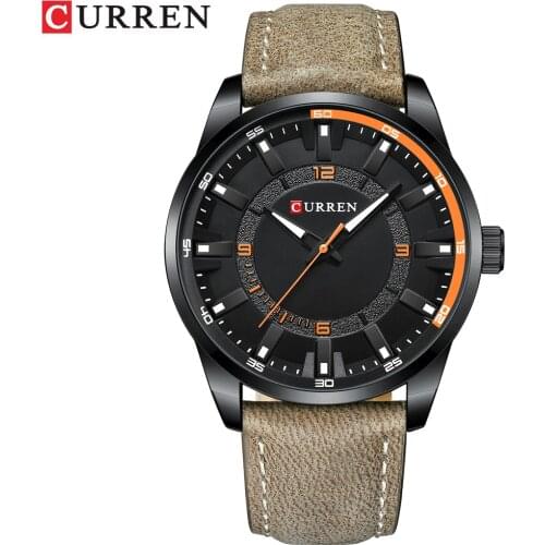 Casual Men Quartz Watch CURREN Brand Top Luxury Business Wristwatch New Fashion Leather Strap Vintage Watches Male Reloj Hombre