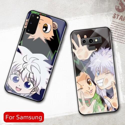 Anime hunter x hunter Tempered Glass cover case for Samsung Galaxy A50 A60 A70 A21 A31 A51 A71 A81 A91 4G 5G A50S A70S M40 M80S