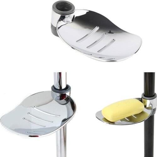 22mm ABS Plastic Shower Rail Soap Dish Box Soap Holder Accessoriess Rod Holder Shower Pallet For Bathroom Soap X1K1