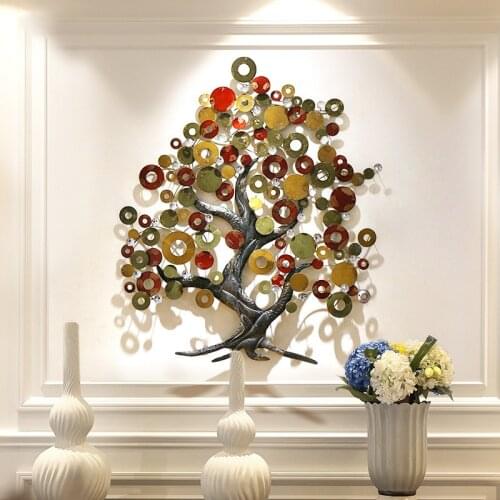 European Three-dimensional Wrought Iron Wall Decorations Creative Home Wall Decorations Retro Living Room Wall Decorations