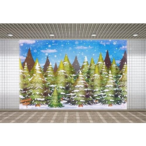 Lyavshi Photography Background Winter Snowy Pine Forest Christmas Backdrop Decor Photocall Backdrop Photo Studio Props
