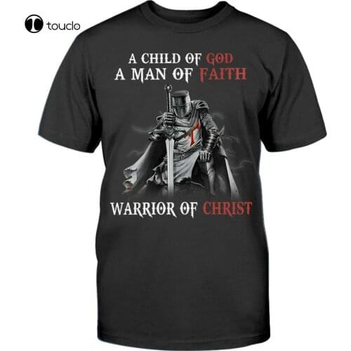 Christian Knight Templar T-Shirt Warrior Of Christ Crusader Tee God Men Of Faith Tee Shirt