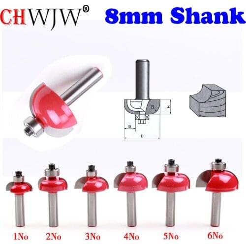 1PC 8mm Shank High Quality Cove Bit With Bearing Dovetail Router Bit Cutter wood working