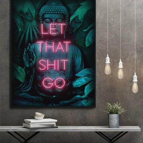 Interesting Bathroom Signs Canvas Prints and Posters Let Shit Refer To Female Paintings Wall Art Pictures Nordic Home Decor