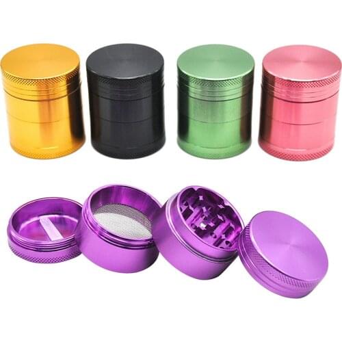 40mm Herb Tobacco Grinder Crusher Machine 4 Layers Hand Muller Crank Tobacco Weed Grinder Crusher Herb Spice Mill Grinder