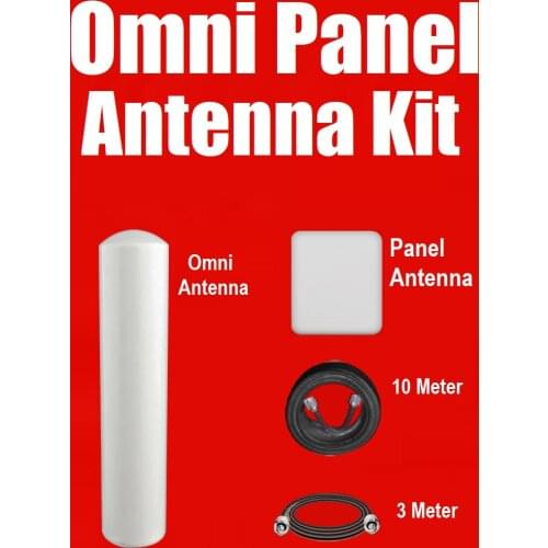 KIT E for signal booster 12db OMNI directional outdoor antenna indoor panel 9dB wall mounted Antenna customized cable length