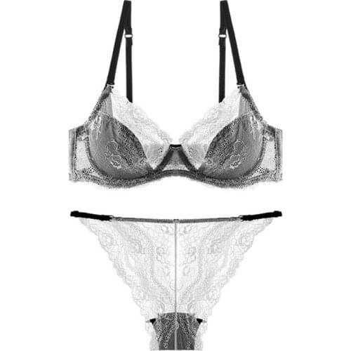 Bra Set Lingerie thin Lace Underwear Set Sexy High quality Panties For Women underwear