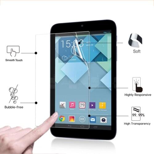 Best high Clear Glossy screen protector film For Alcatel One Touch POP 8 P320X 8.0" tablet front HD lcd screen protective films
