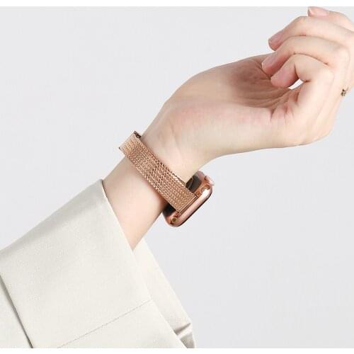 Small waist Milanese Metal strap for Apple Watch Band+Case 38mm 40mm 42mm 44mm Band Strap For iwatch Bracelet Series SE 6543