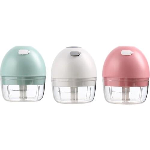 Mini Electric Food Chopper 150Ml,Portable USB Garlic Grinder Blender Slicer Processor Machine for Fruits Meat Nuts