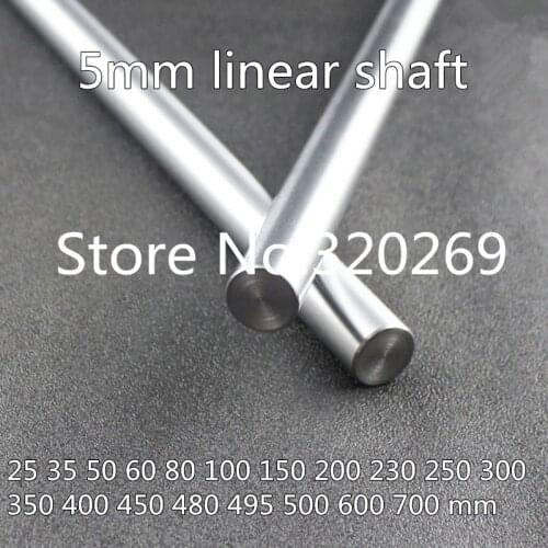 6pcs Model/Toys Axle Shaft 3D Printer WCS Diameter 5Mm 350 400 Mm Chrome Plated Linear Guide Rail Round Rod