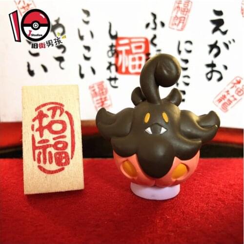 Genuine TOMY MC Pokemon Pumpkaboo Dolls Action Figures Model Collections Pocket Monsters Cartoon Animal Model Toys Birthday Gift