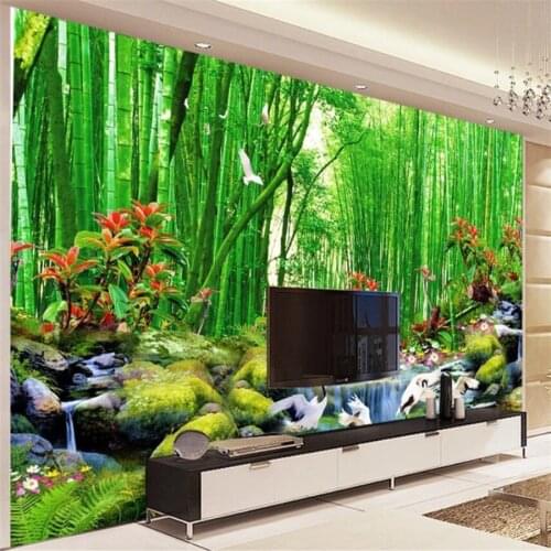 Beibehang Custom wallpaper 3D stereo photo mural bamboo forest fairyland sofa background wall decorative painting 3d wallpaper
