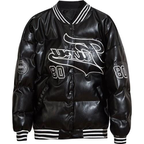 Hip Hop Thick Parka Men Streetwear Harajuku Embroidery Punk Rock Winter Padded Jacket Coat Warm Outwear