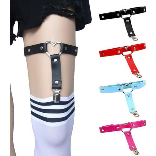 1PC Women Sexy Garter Belt Lingerie Leather Punk Elastic Harness Suspender Strap Leg Stockings Garters ClipS Girl Thigh Harness