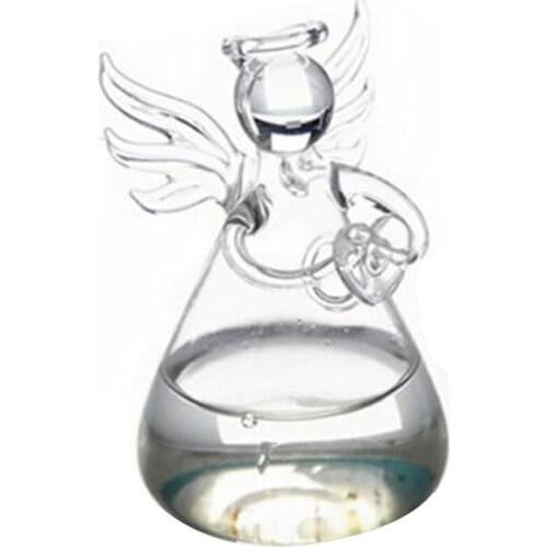 Transparent Angel Vase Crystal Glass Vase Flower Arrangement Hydroponic Container Home Decoration Wedding Decor