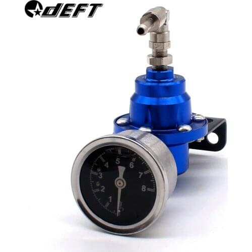 DEFT Fuel Pressure Regulator With Original Gauge Kit and instructions Universal Adjustable Aluminum Fuel Pressure Regulator