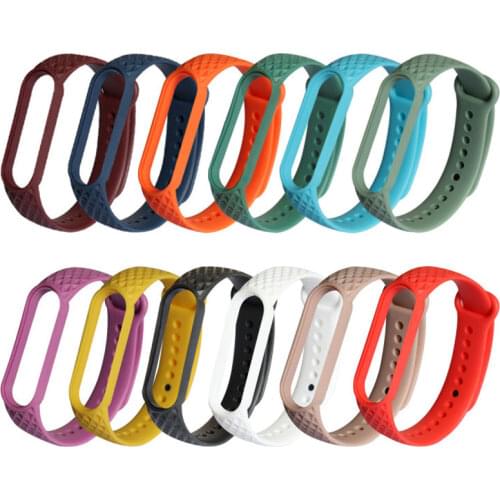 Strap For Xiaomi Mi Band 5 mi band 6 Silicone Replacement Bracelet Mi5 miband 4 3 Sports Wristbands for Xiaomi mi band 6 5 strap