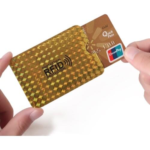 1/4/5/10Pcs Aluminum Foil RFID Case Anti-degauss Card Holder Protection Bank Card Set Shielding Bag NFC Anti-Theft Card Holder