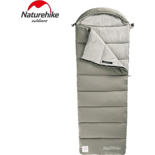 Naturehike Envelope Hooded Cotton Sleeping Bag Washable Splicable Double-Person Tent Camping Portable Sleeping Bag