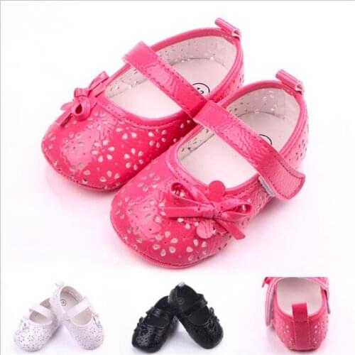 Lovely Bowknot Baby Shoes Fashion Soft Soled Infants PU First Walkers Newborn Girls Princess Shoes