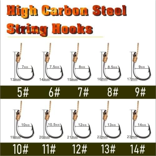 1pcs Saltwater Fishing Tackle Catfish Rigs Big Game High Carbon Steel Drop Shot Fly Fishing Hook Offset Japanese String Hook Set