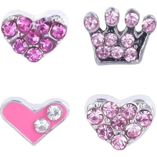 20Pcs/lot Alloy Heart Cross Shaped Floating Locket Charms Handmade Living locket Necklaces Jewelry