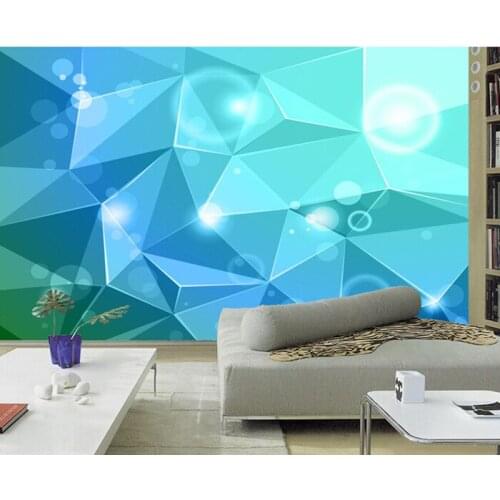 Custom 3D wallpaper,3D fantasy green geometry graphics mural for the living room bedroom TV background vinyl papel de parede