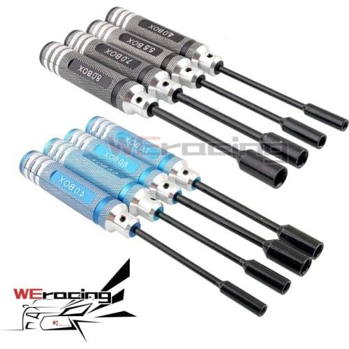4Pcs/set 4.0/5.5/7.0/8.0mm Hexagon Screwdriver Nut Wrench Tool Screw Driver for RC Model Car Boat TRX4 Helicopter
