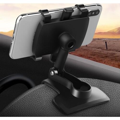 360 Degree Rotation Car Phone Holder Dashboard Rear View Mirror Sunshade Baffle Holder In Car Multifunctional Car Phone Mount