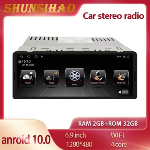 Ouchuangbo 1 DIN 6.9 inch Android 10 car mp5 player universal GPS navigation car radio audio stereo support 1080P IPS multimedia