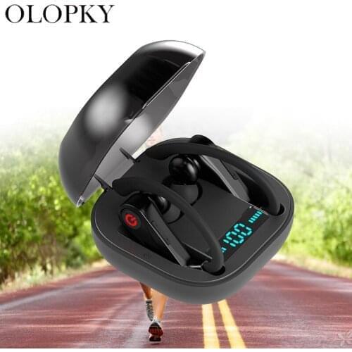 Wireless Bluetooth Ear Hook Earphone Handsfree Earbuds Charging Box Power Display Headsets Noise Reduction HD Voice For Sumsung