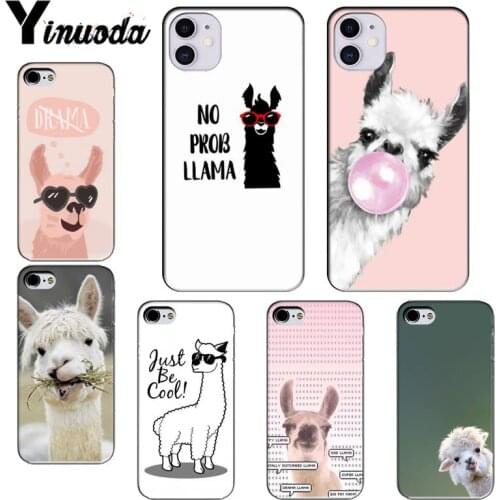 Yinuoda No Prob Lama Llama Alpacas Phone Case For iPhone5 5s SE X XS MAX 8 7 6 6S Plus XR 11 11pro promax 12 12Pro Promax